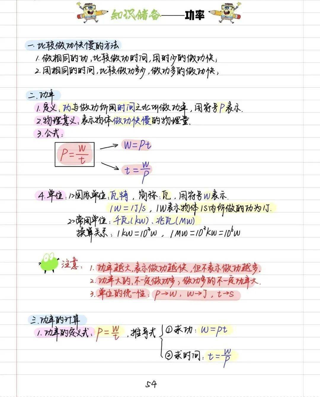 【物理笔记】预习八年级下册物理手写学霸笔记