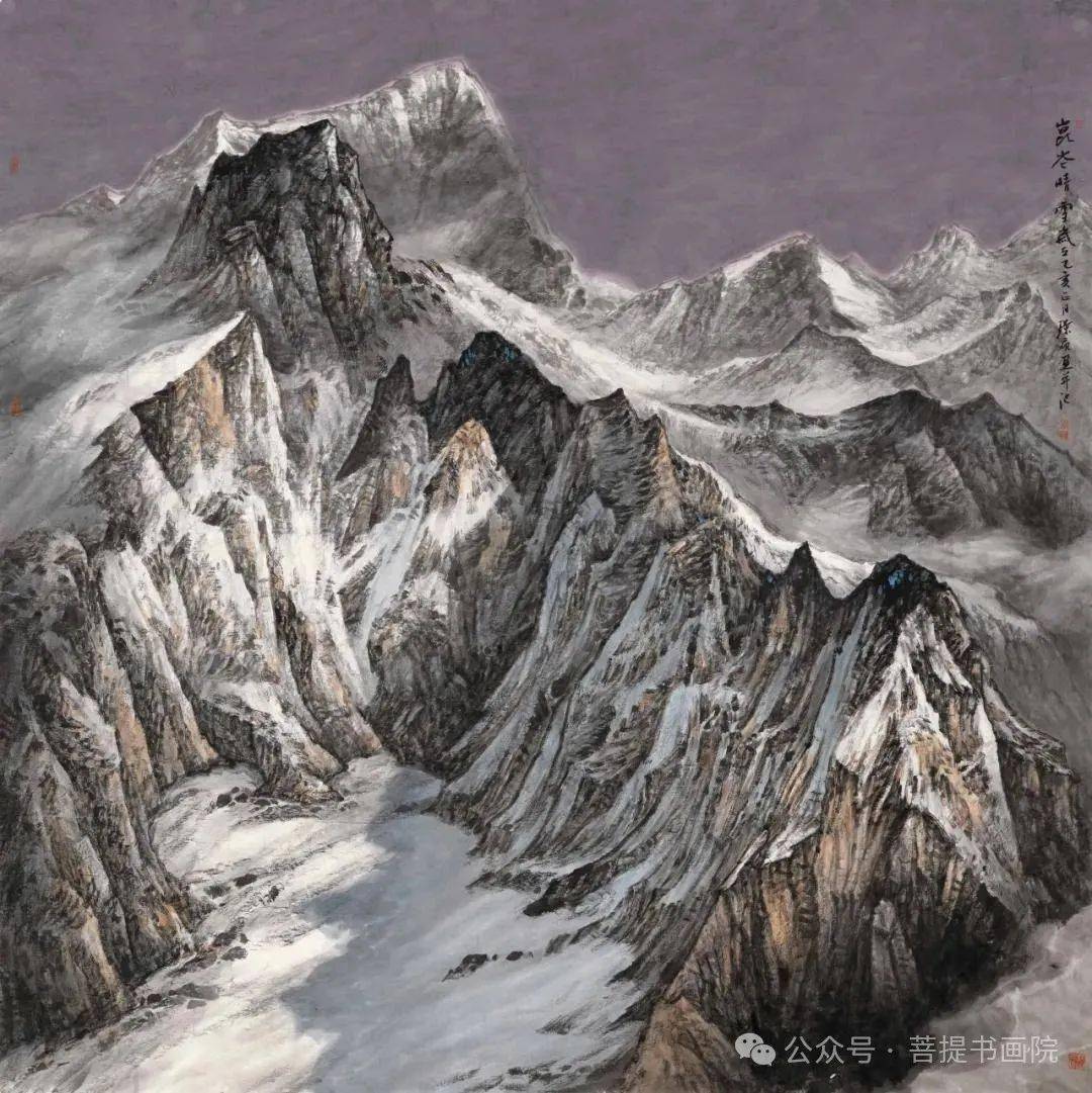 谭老师为你分享国画长白山大兴安岭水画作品