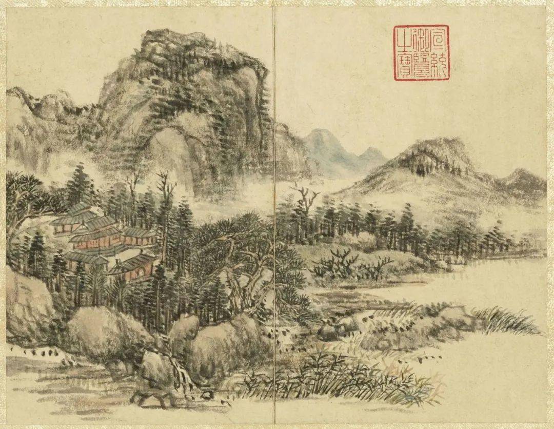 董邦达仿黄公望山水册十二开,宁静淡雅_艺术_元代_清代