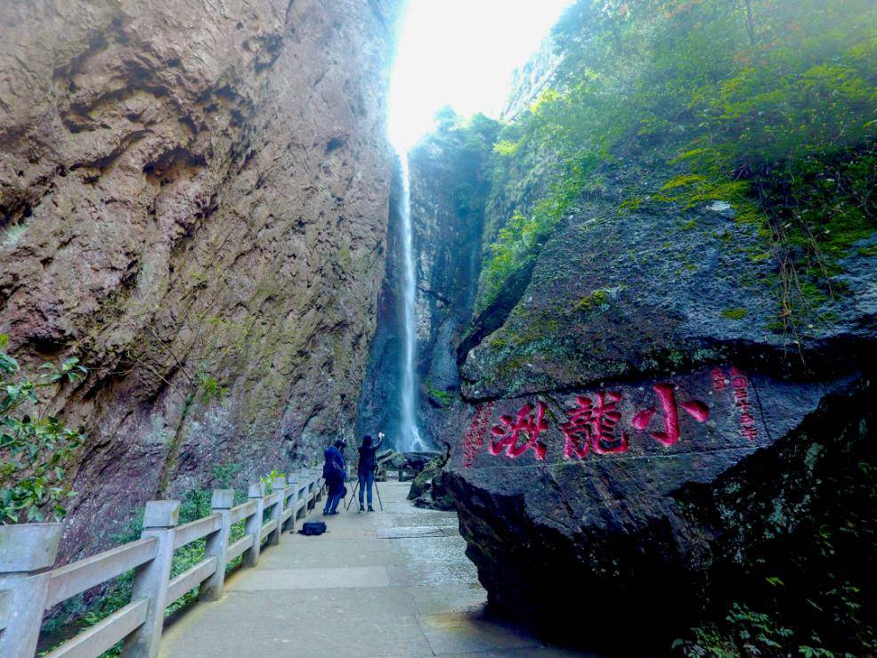 小龙湫位于雁荡山灵岩景区,虽然瀑布不大但不失气势,水量充足时有着
