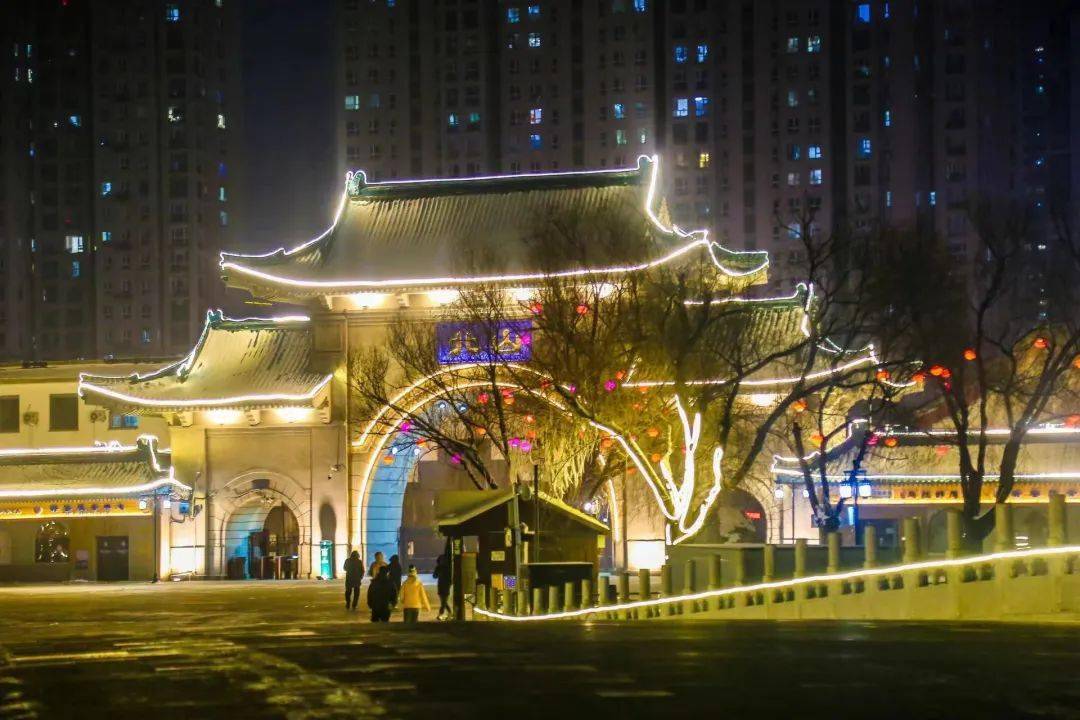 吉林市北山夜景图片