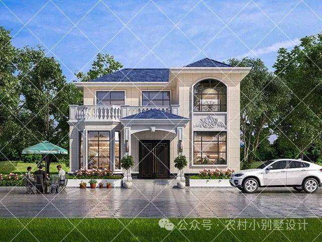 12套带八角窗二层农村自建房别墅设计,拥有高颜值的同时,格局也极好