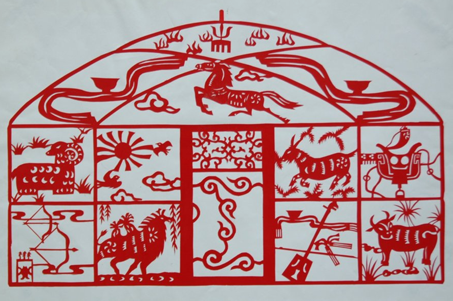 好"蒙"的小年_内蒙古_火神_剪纸