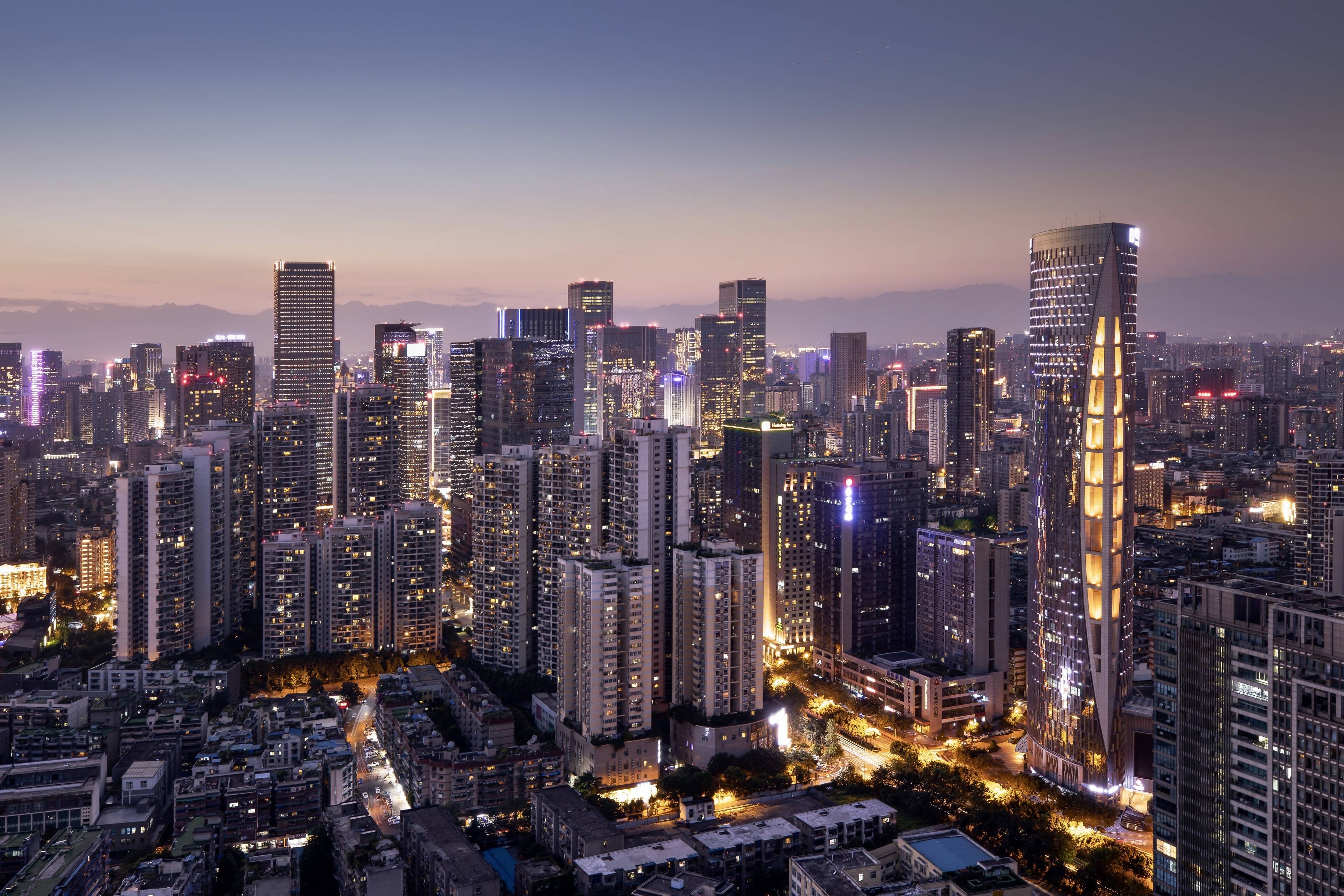 成都夜景 真实图片