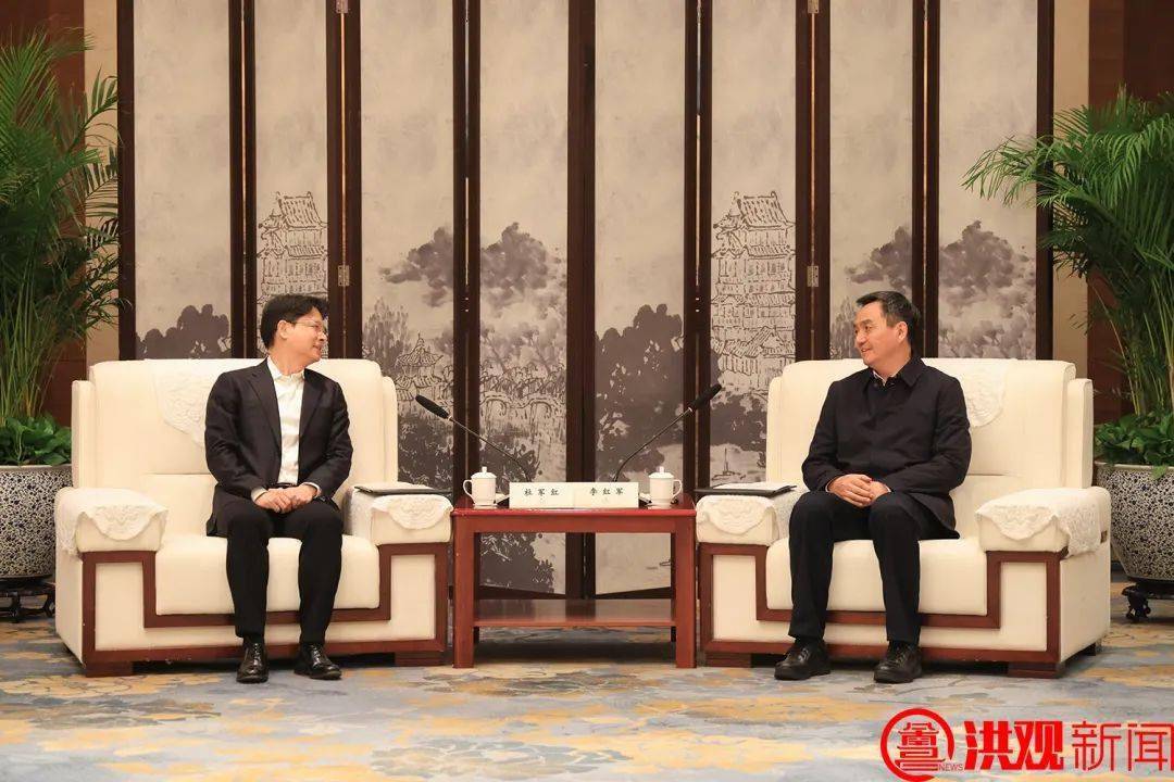 李红军万广明会见龙旗科技董事长杜军红一行_南昌_发展_产业