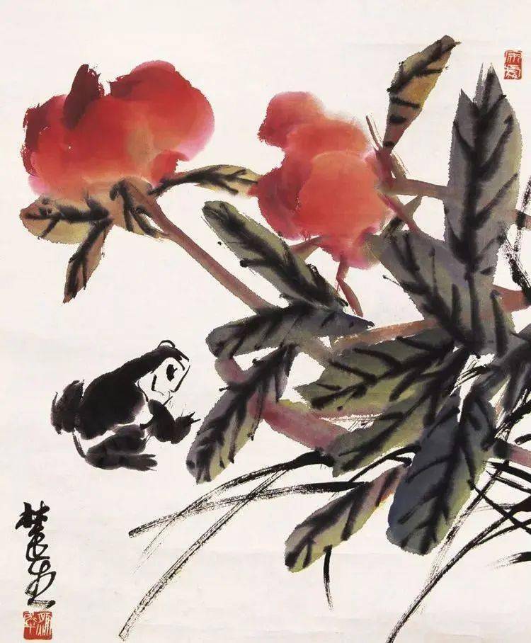 來楚生大寫意花鳥,一花一葉,生意盎然_作品_藝術_筆墨