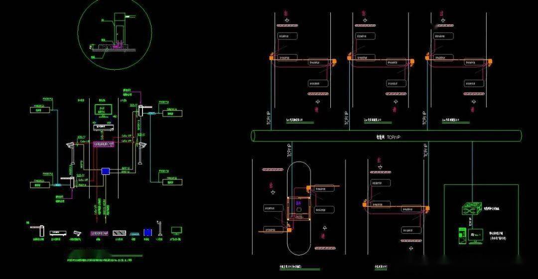整理汇总各种各样的停车场管理系统cad图纸素材_施工_文档_资料