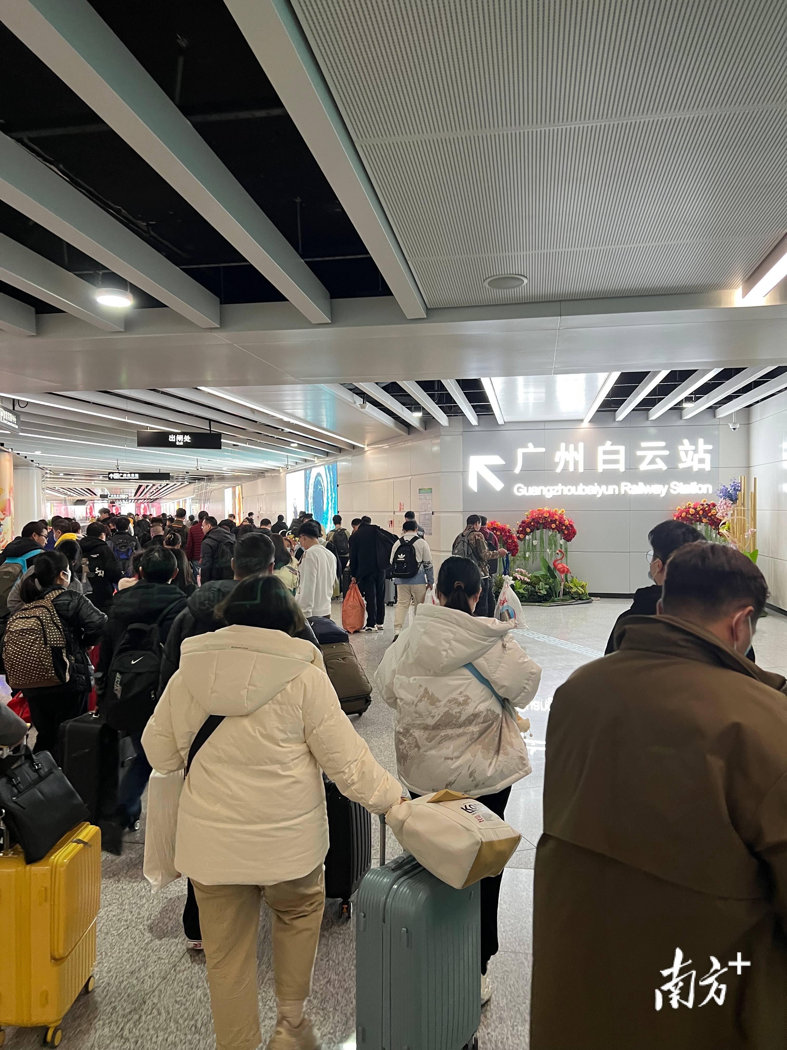 记者体验广州白云站春运返乡:客流平稳,排队时间较短_车站_进站_候车