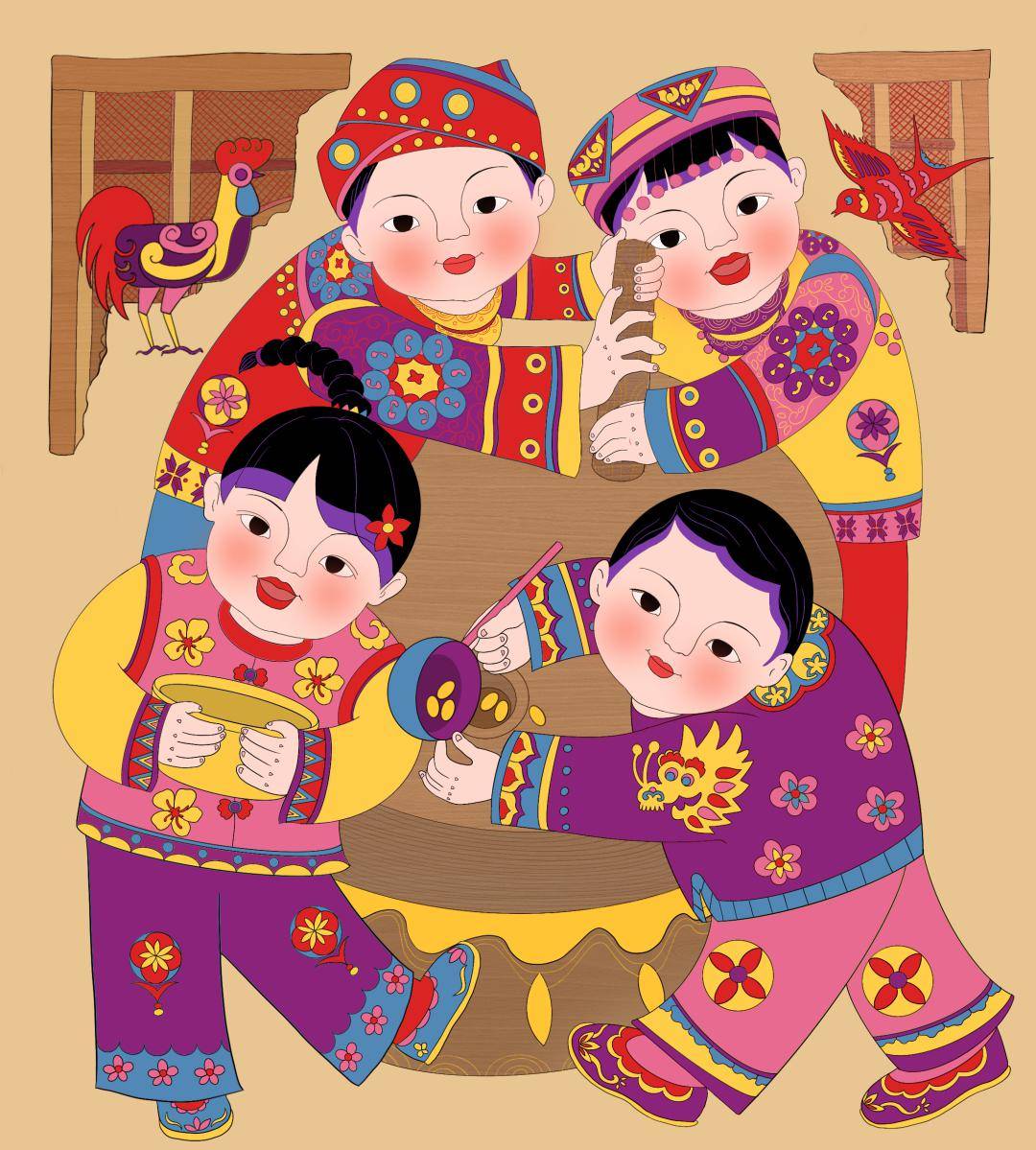 赏年画 过大年 | "新生活 新风尚 新年画"线上展播⑥_省份_文化_节日