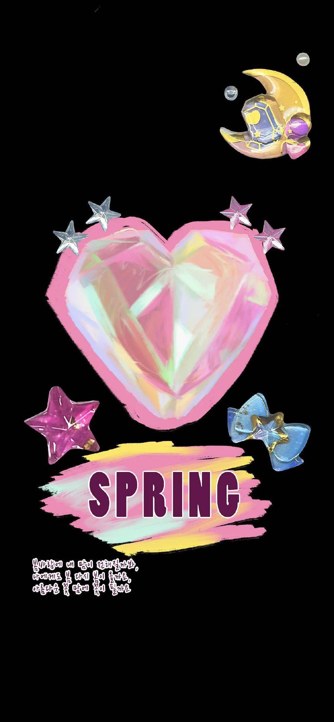 壁纸合集 | 粉黑色卡通系壁纸来噜