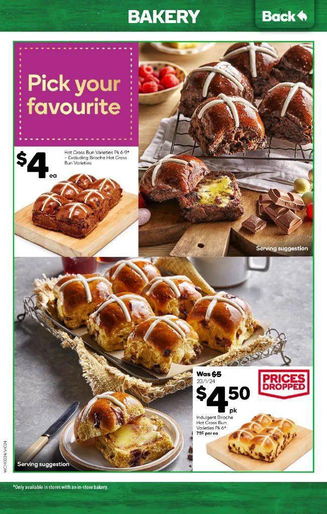 woolworths 2月14日-2月20日打折,烤魚柳,豬肉包半價