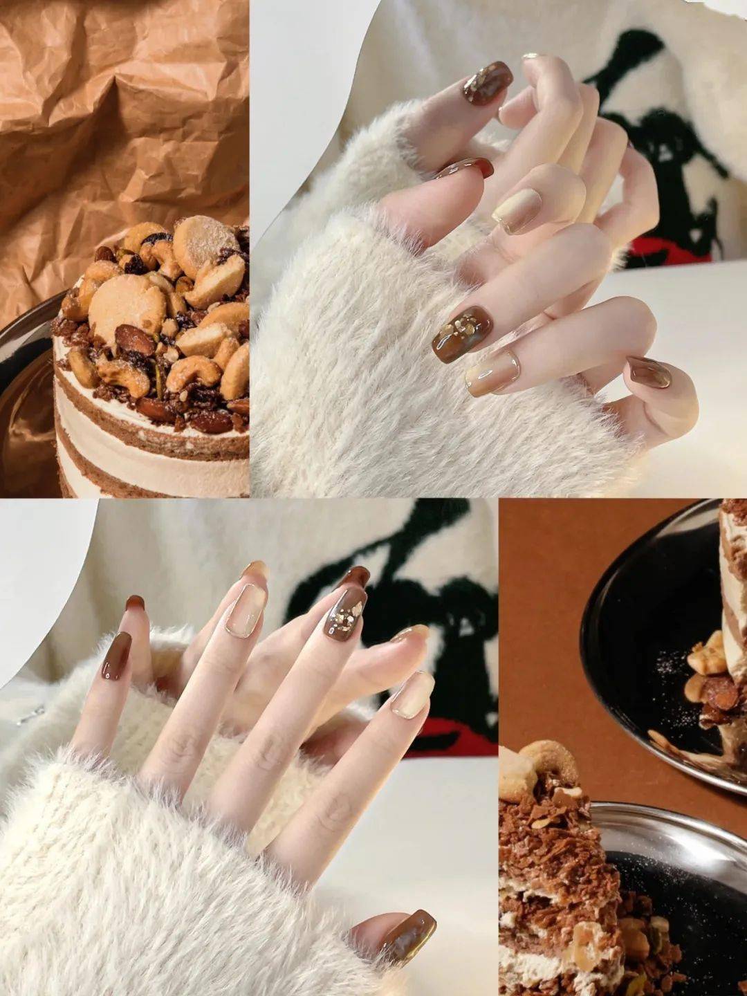 哪个做美甲最好看?_力蓝_气质_杏黄色