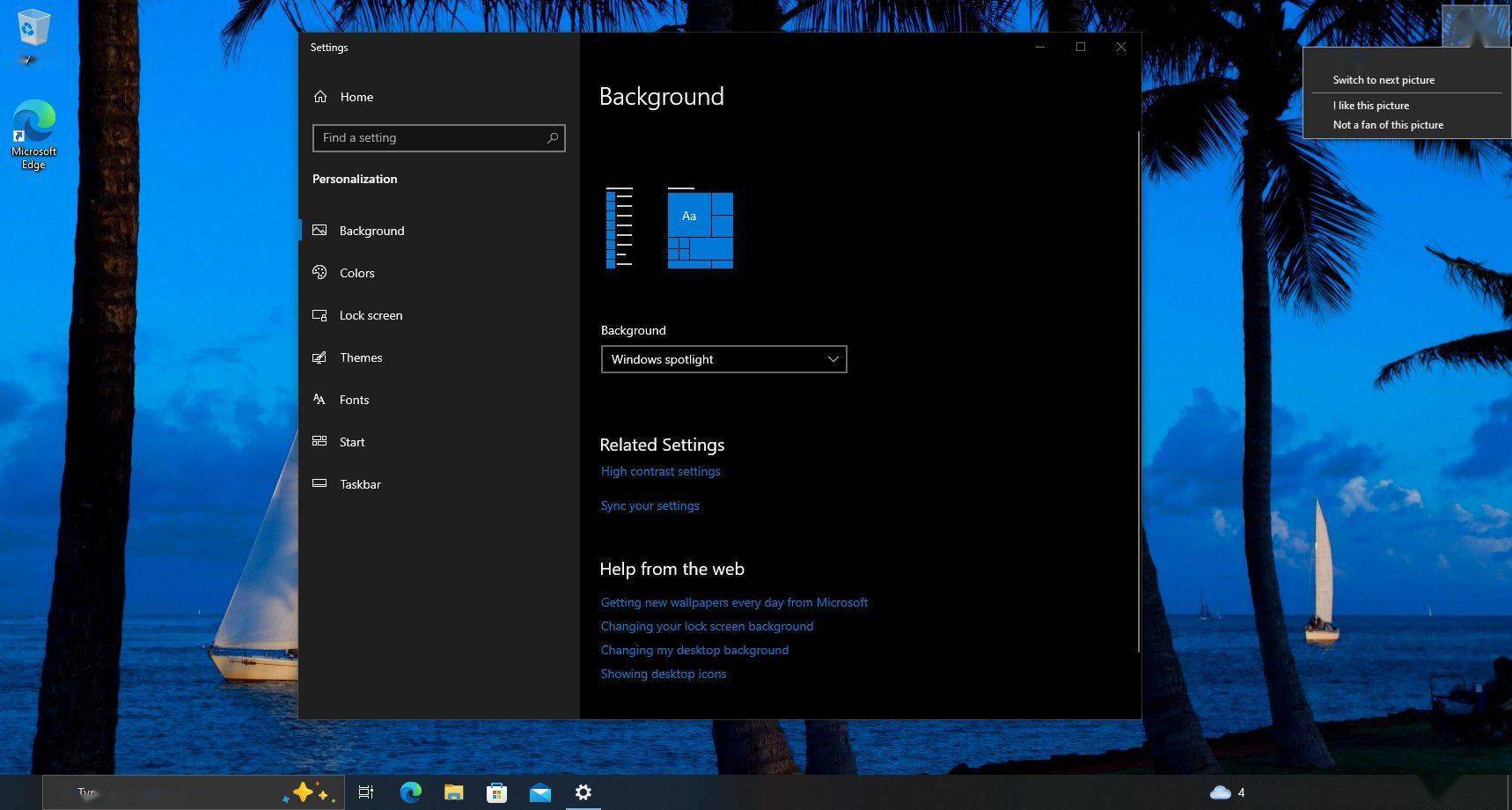 微软发布Win10 RP 19045.4116预览版更新：新增Desktop Spotlight 