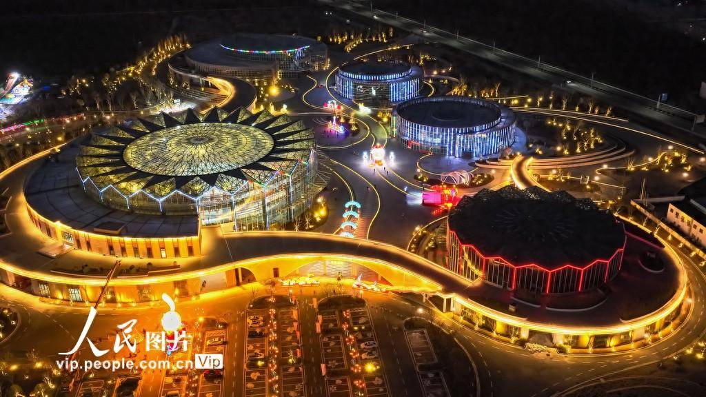 江苏沭阳:华东花木大世界夜景美