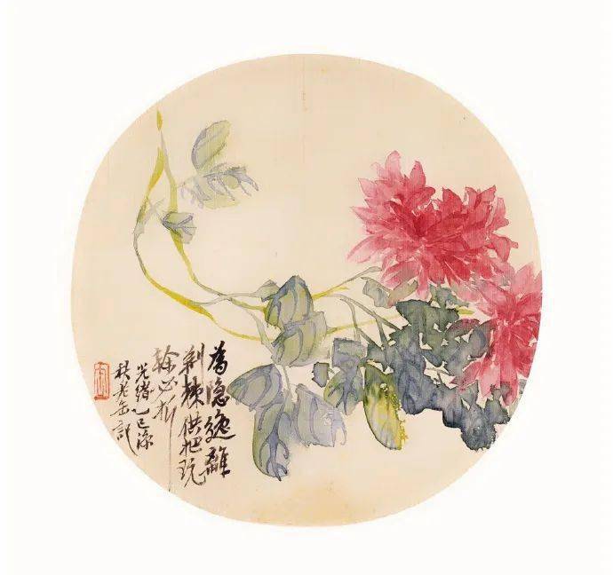 67绘画 | 吴昌硕花鸟团扇