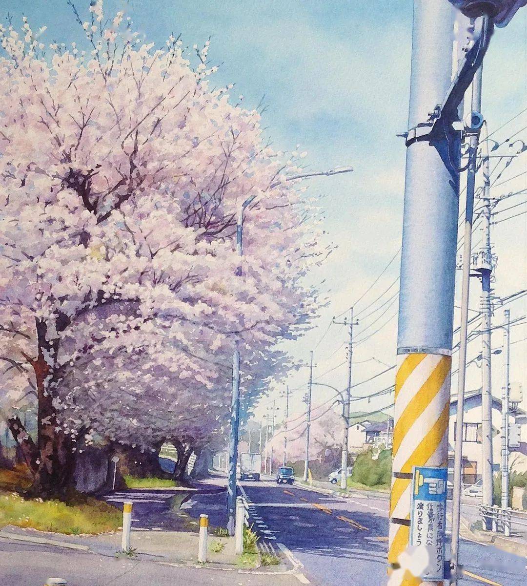 大爷笔下水彩的唯美风景,清新花卉,光感发挥出极致,美爆!看跪了.