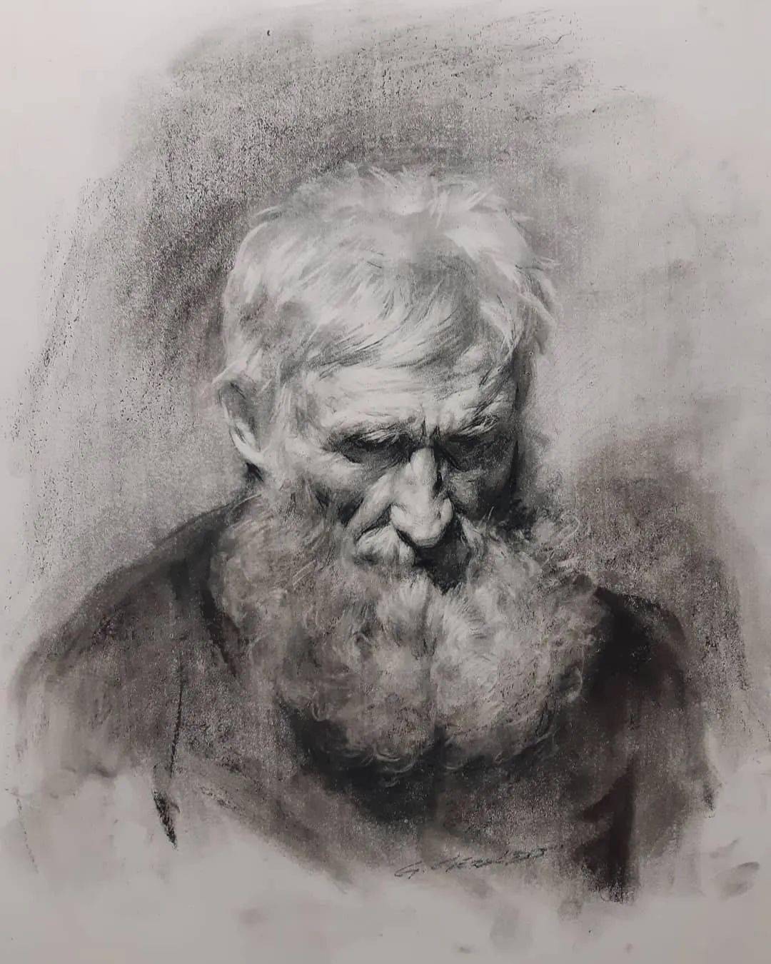 一位巴西艺术家的俄式素描,赞!_研究_绘画_列宾