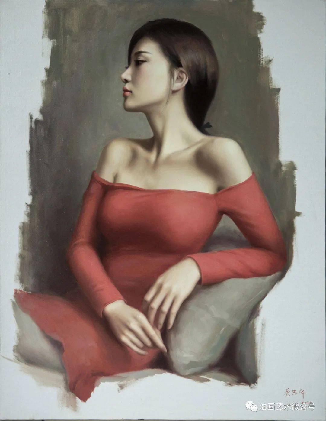 吴兴华写实油画美女_作品_进修_湘西凤凰