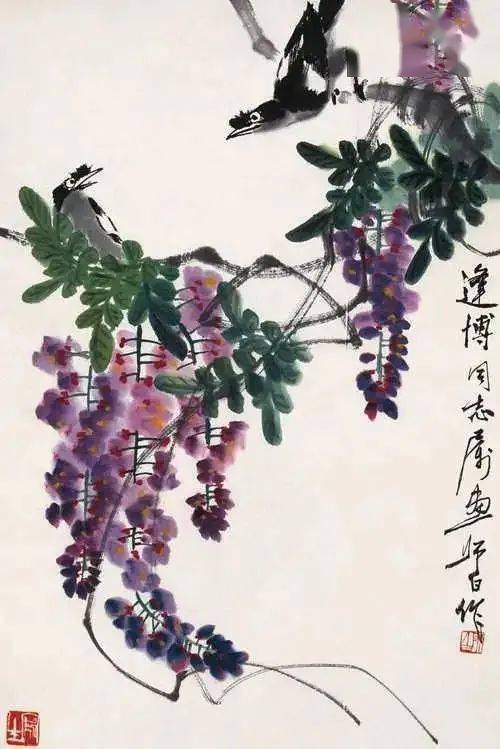 娄师白写紫藤,让人沐浴春风