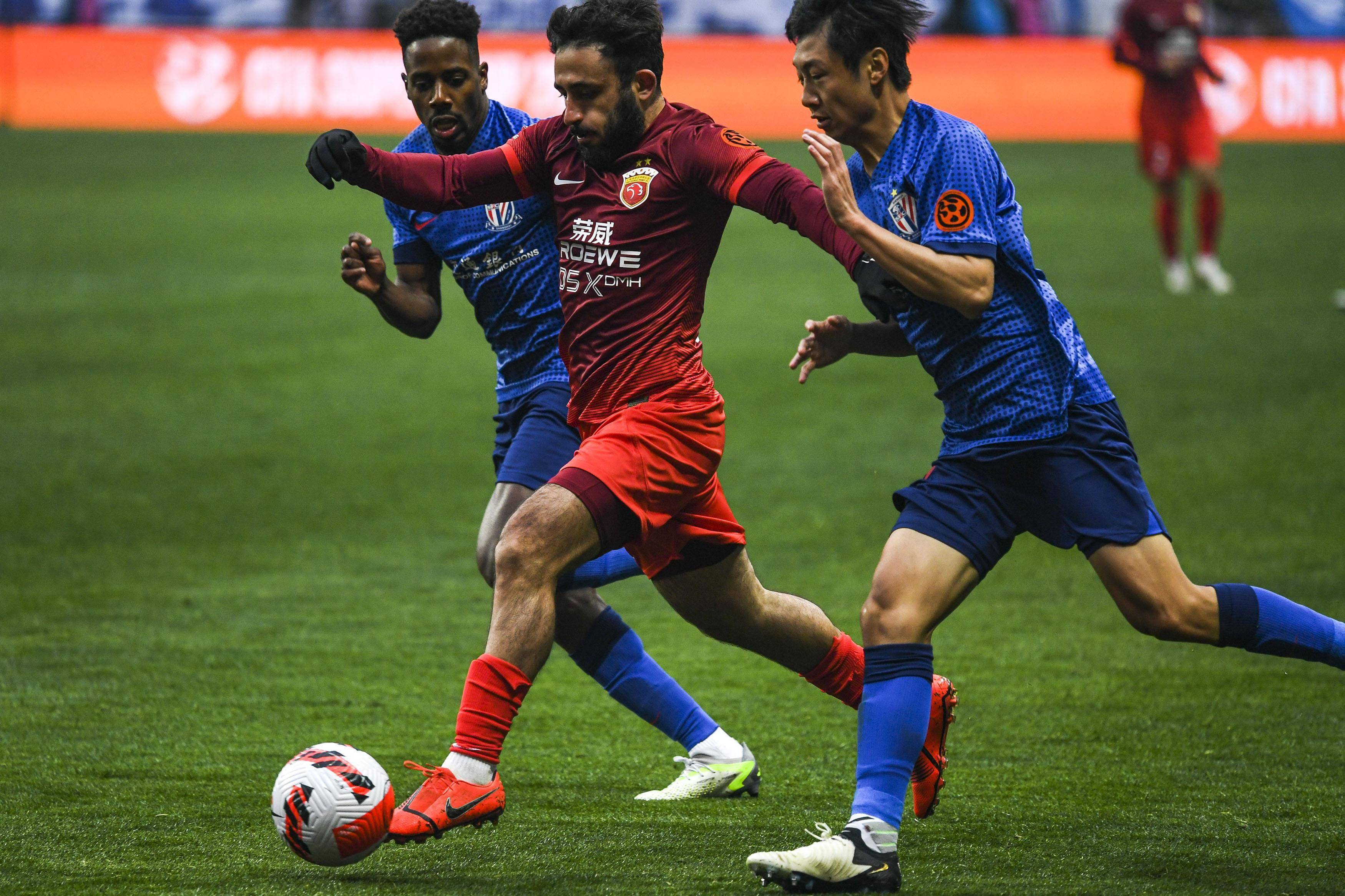 上海申花队第四次夺得中国足协超级杯冠军_马莱莱_进球_海港