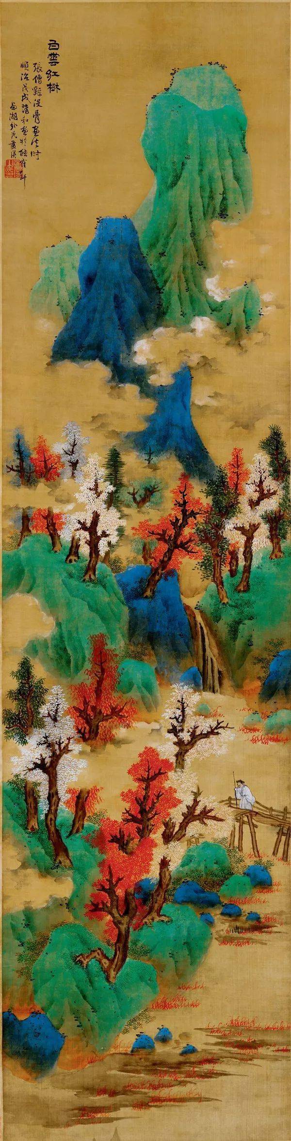 设色,古代画家们已经玩的很溜_山水画_花青_赭石