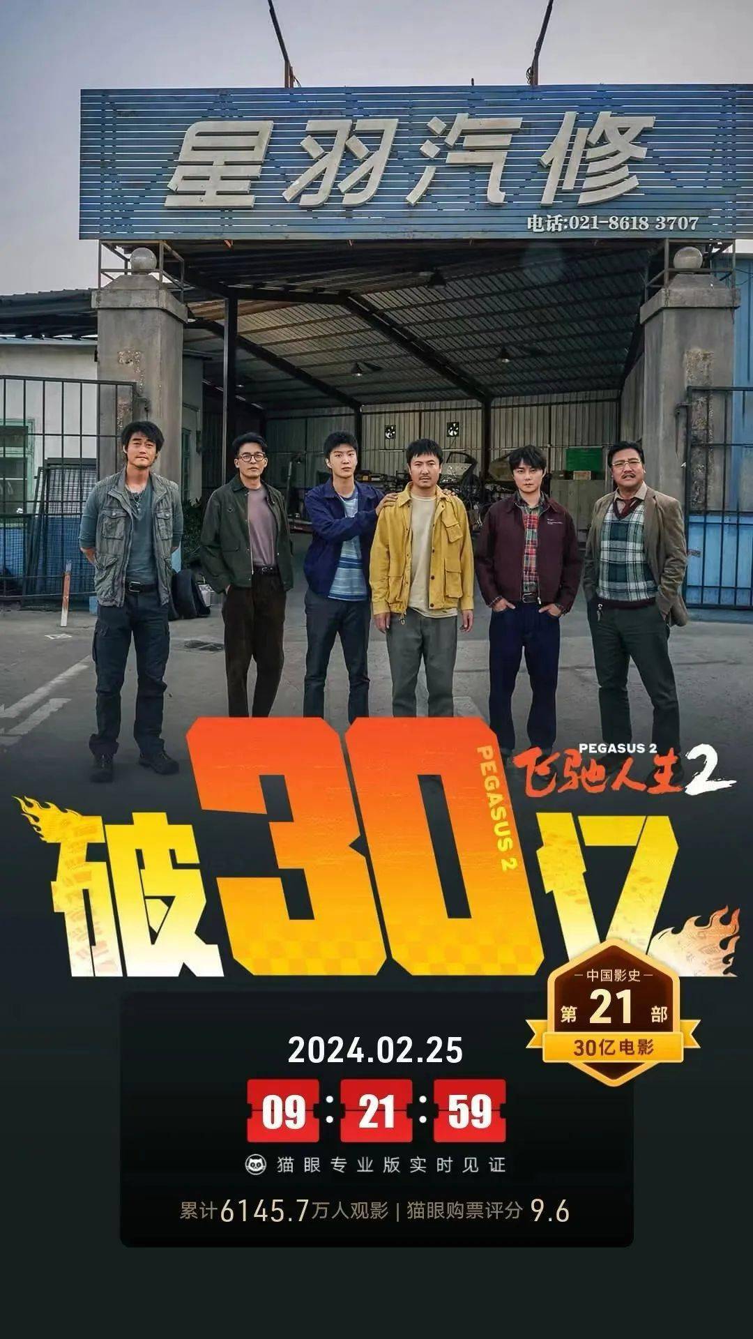 博纳影业出品《飞驰人生2》票房突破30亿元_沈腾_叶经理_张驰