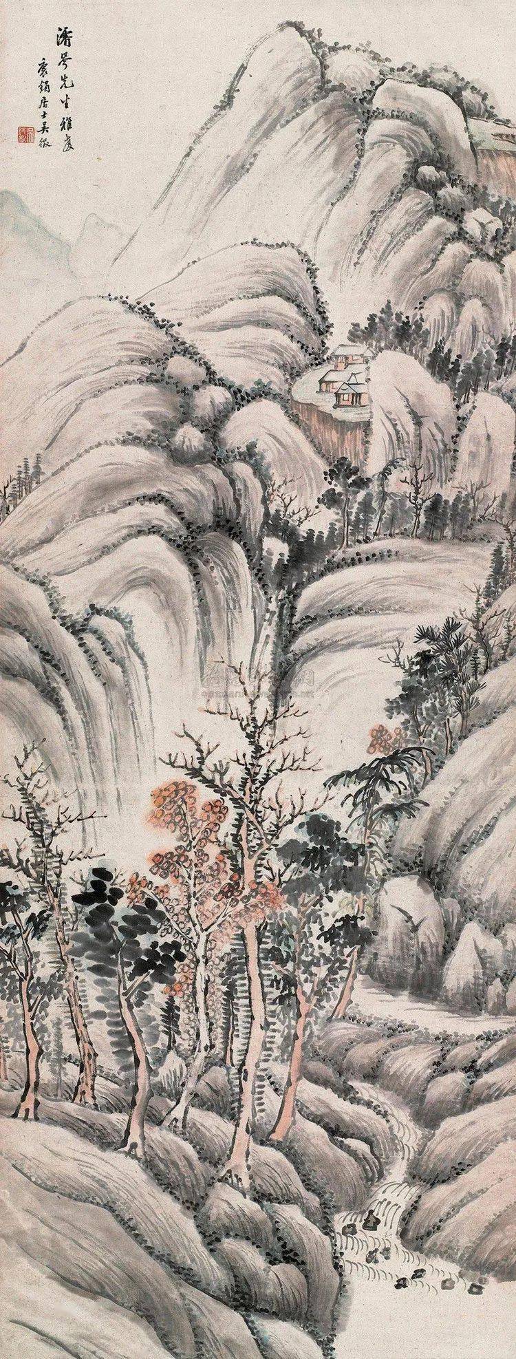 【名品视界】吴待秋山水作品欣赏_鉴定_著名画家_研究