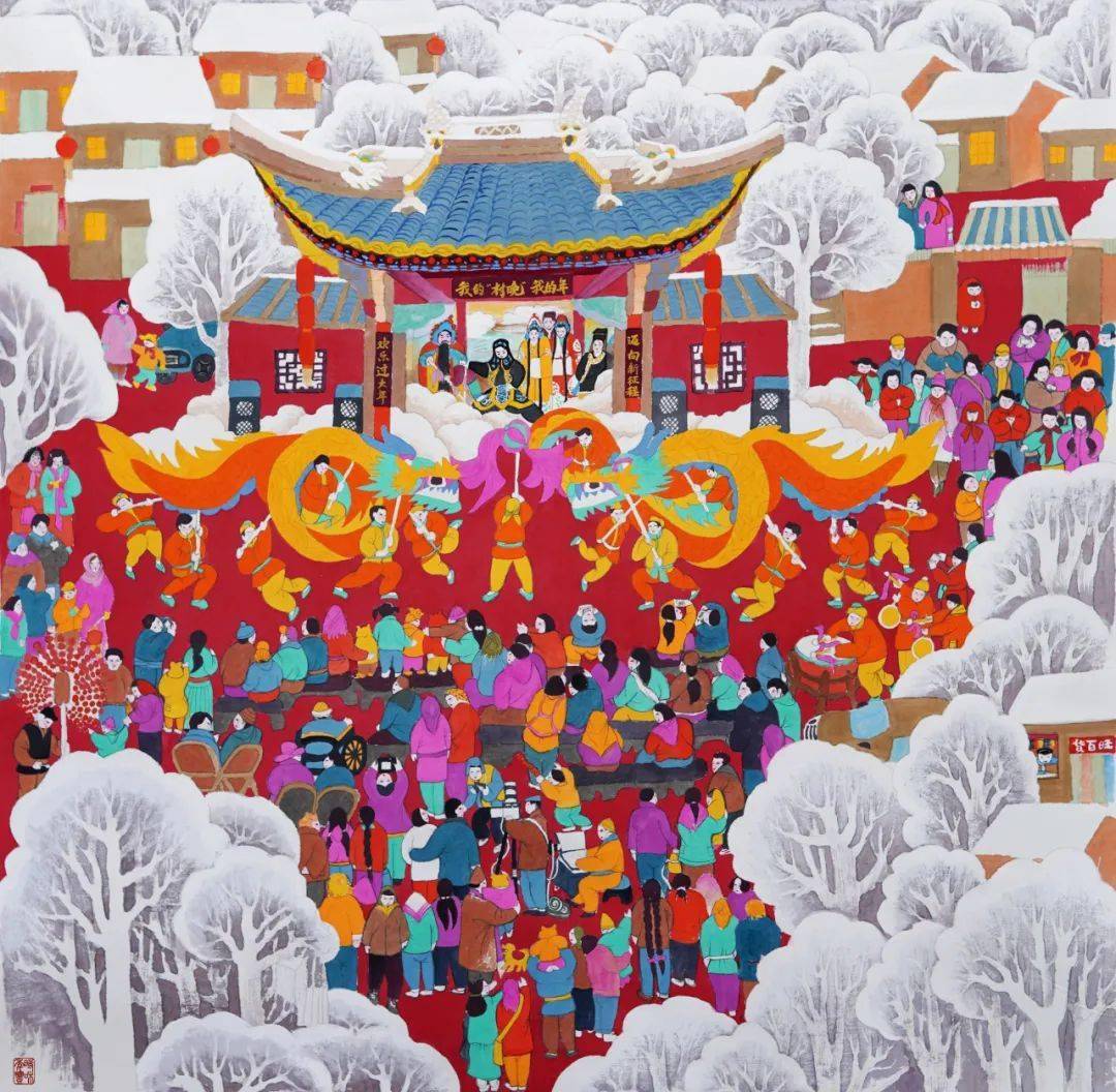[组图]天津北辰区5幅作品入选全国"新生活·新风尚·新年画"美术作品