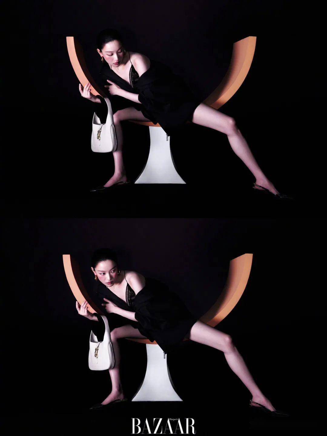 演员倪妮《时尚芭莎》开季刊封面大片,粉面桃腮氤氲微醺柔情_曾无