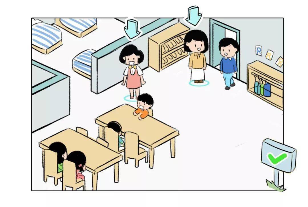幼儿教师一日活动各环节的站位(漫画版)_孩子_幼儿园_游戏