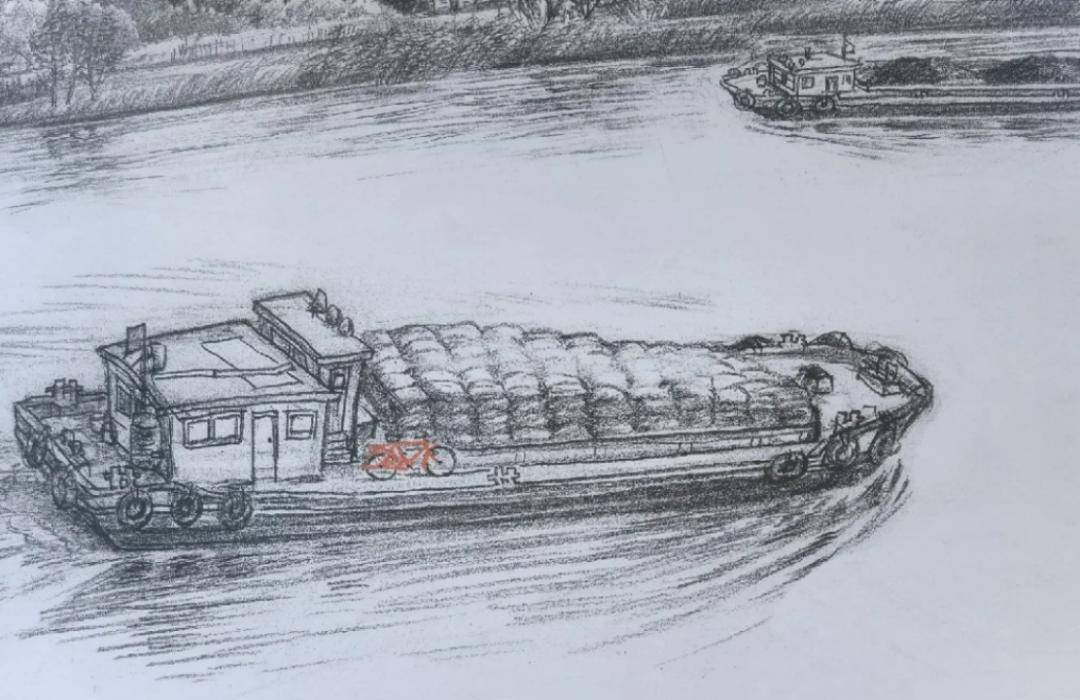 温情如水而承诺如舟_自行车_大运河_画面