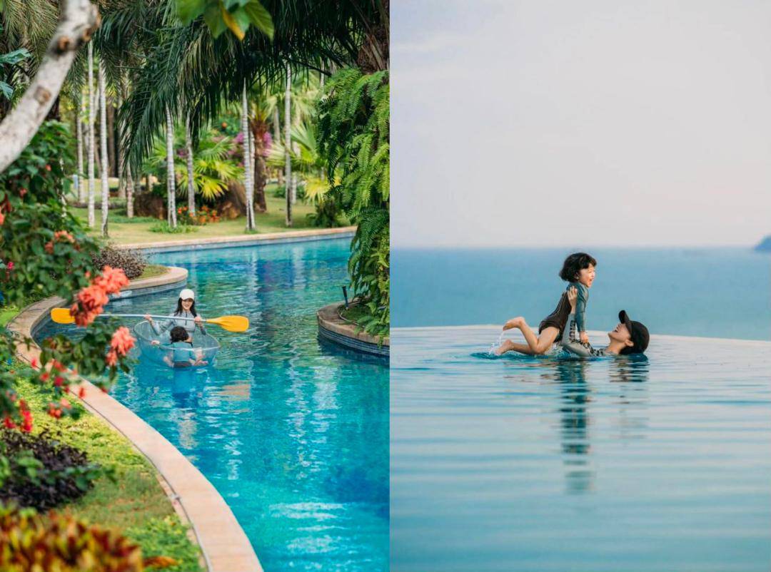 威斯汀的优势太明显了,它既有超火97的网红河道,空中无边泳池可以