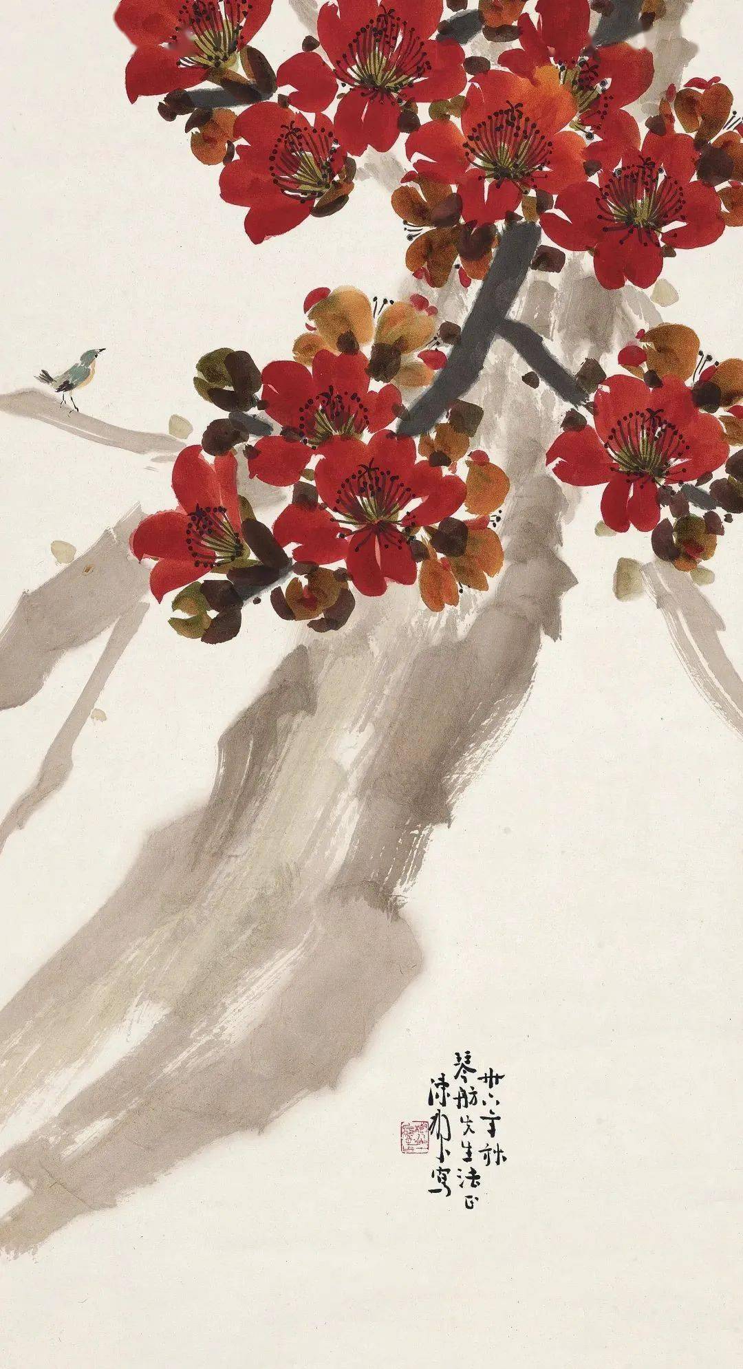 岭南名家笔下的木棉花,灿若云霞!_红棉_赵少昂_陈树人