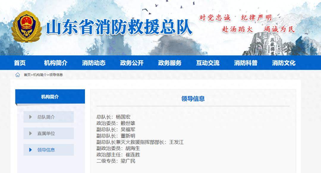 赖世雄任山东省消防救援总队政治委员_显示_肖枭_高清