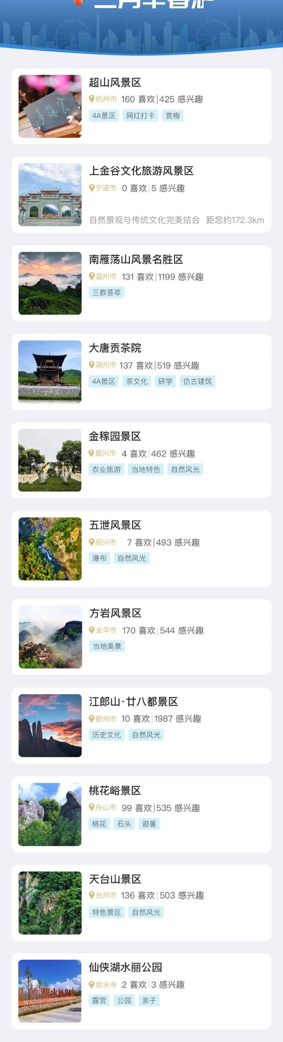 快来"浙"些地方与春天撞个满怀!_活动_展览_浙江省