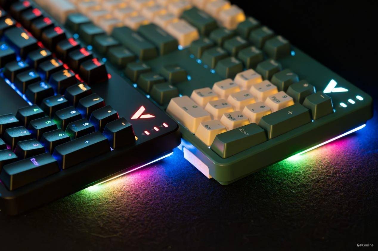 2024版雷柏v500pro在灯光效果上进行了显著升级,特别是更新了键盘侧面