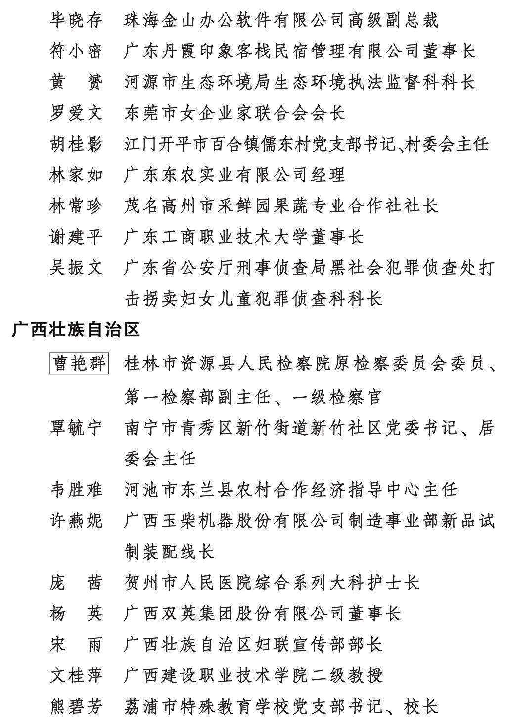 (上下滑动,放大查看)全国三八红旗手名单全国三八红旗手标兵名单完整