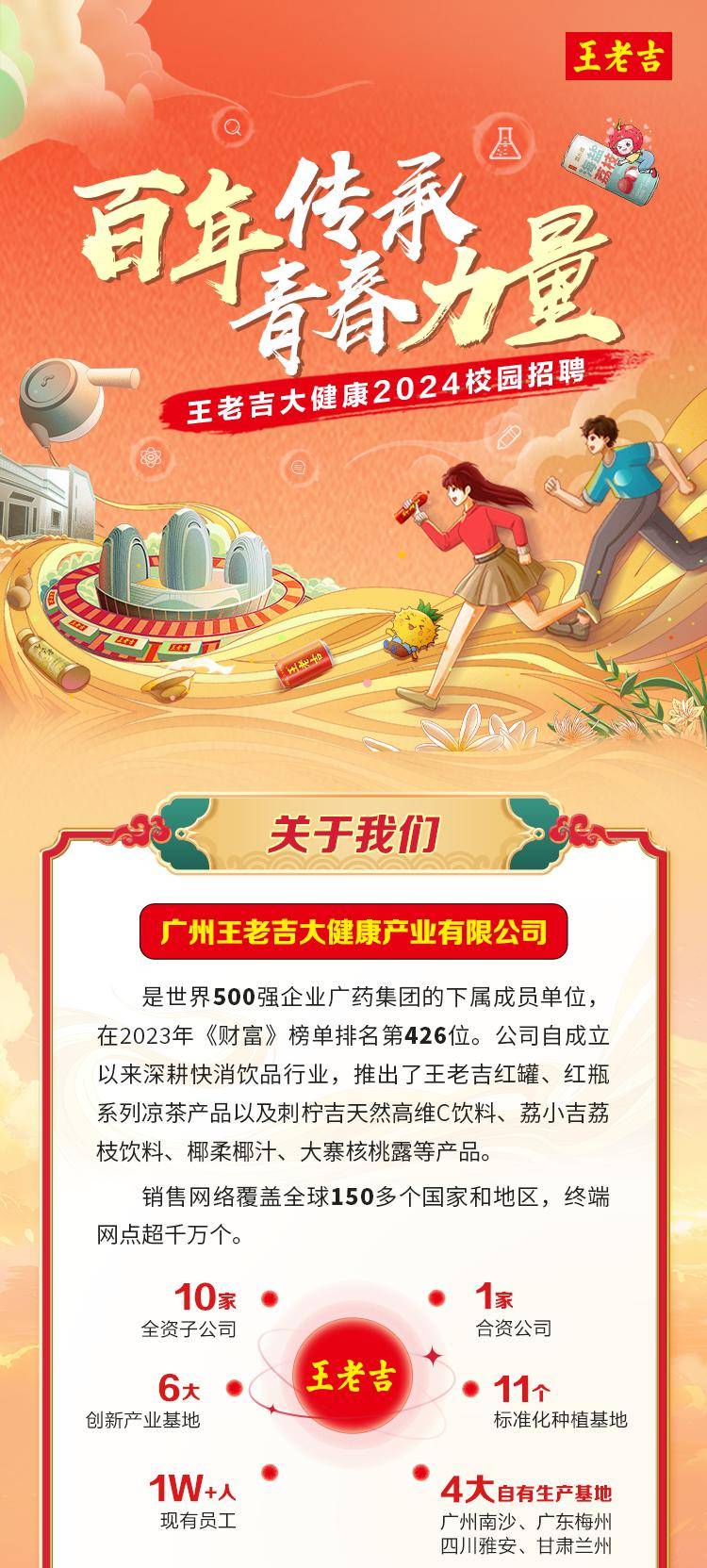 招聘 | 百年传承 青春力量 王老吉大健康2024校园招聘