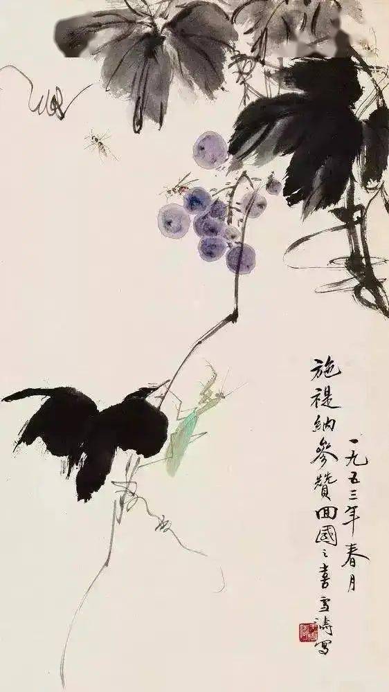 王雪涛写意螳螂,细节入微,引人生情