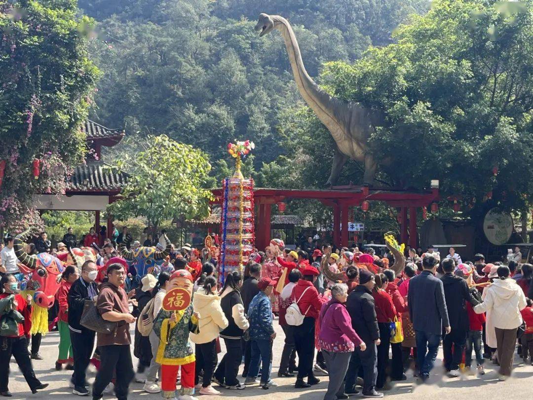 本次旅游节以"采龙气,聚龙福"为主题,汇聚了舞九龙,花婆,剃龙头,舞