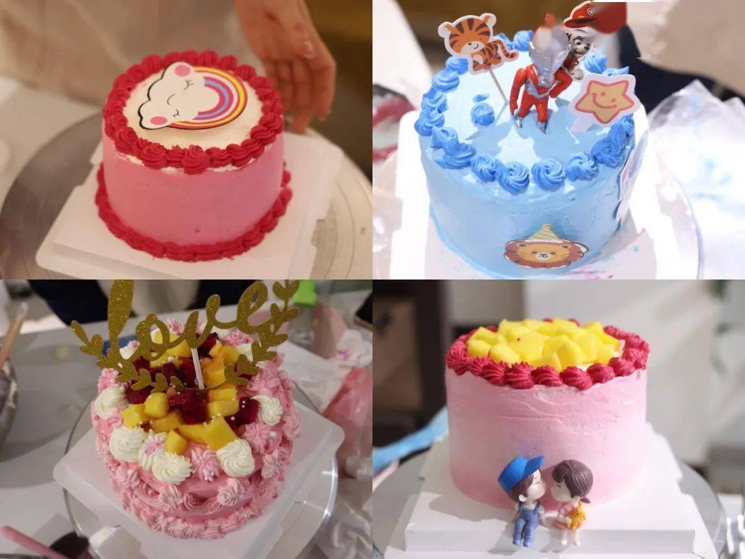 大家仔细倾听,认真揣摩,化身巧手匠心的"西点师",整理蛋糕胚,涂抹奶油