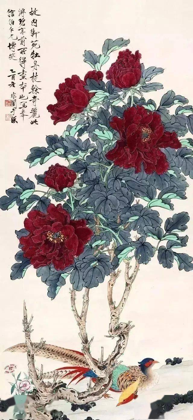 十大名家画牡丹赋色妍艳风格独具极富情趣