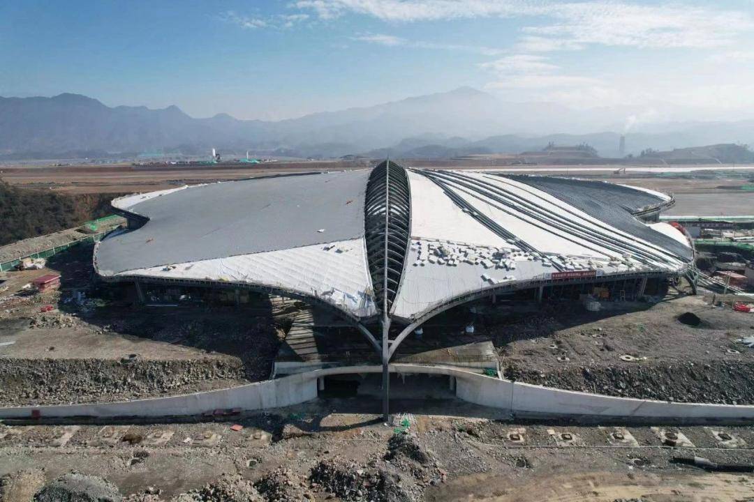 马岩松新作:丽水机场显"飞鸟"雏形