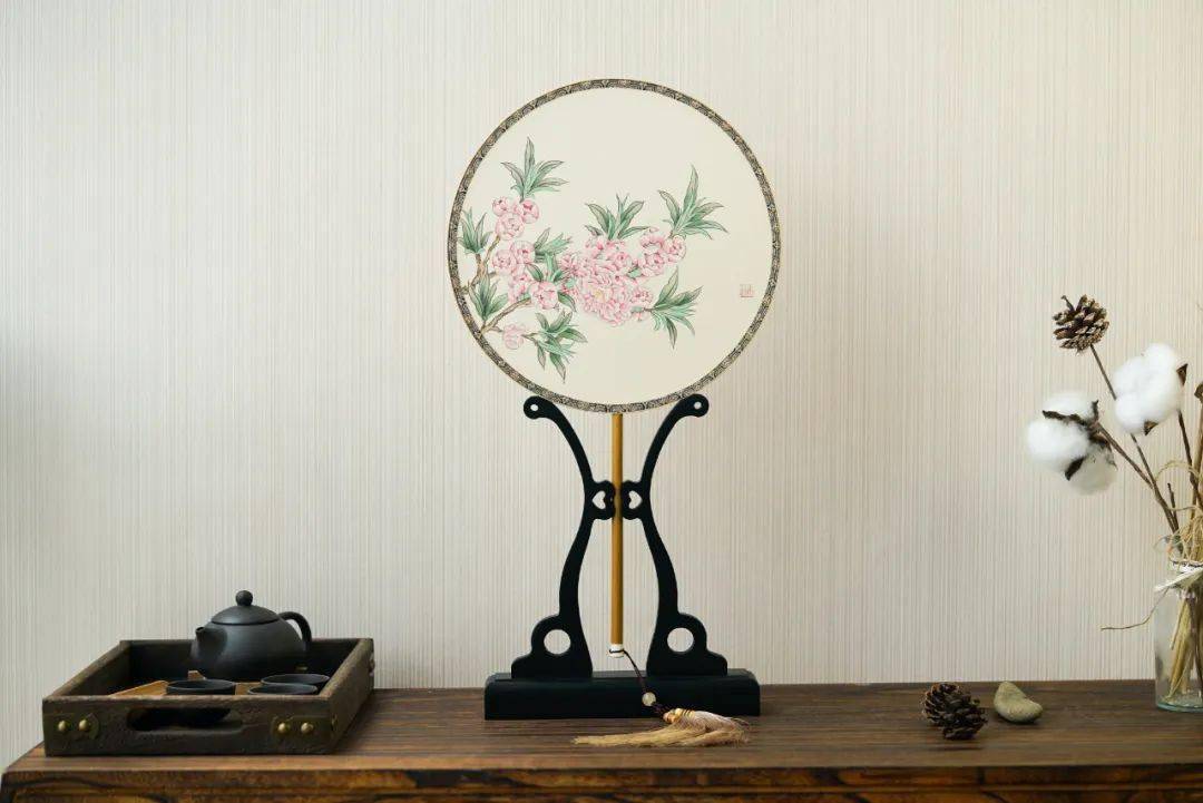 东方韵致手绘经典纯手绘收藏级工笔团扇