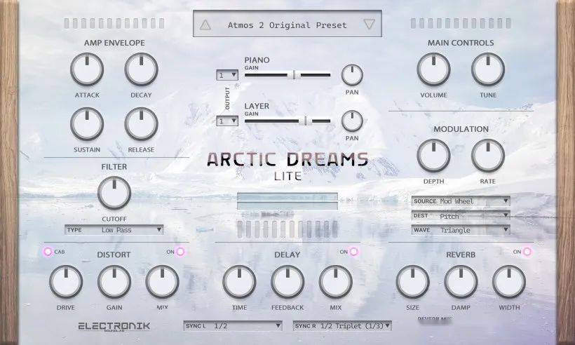 福利electroniksoundlab推出氛围钢琴音源arcticdreams也有免费版