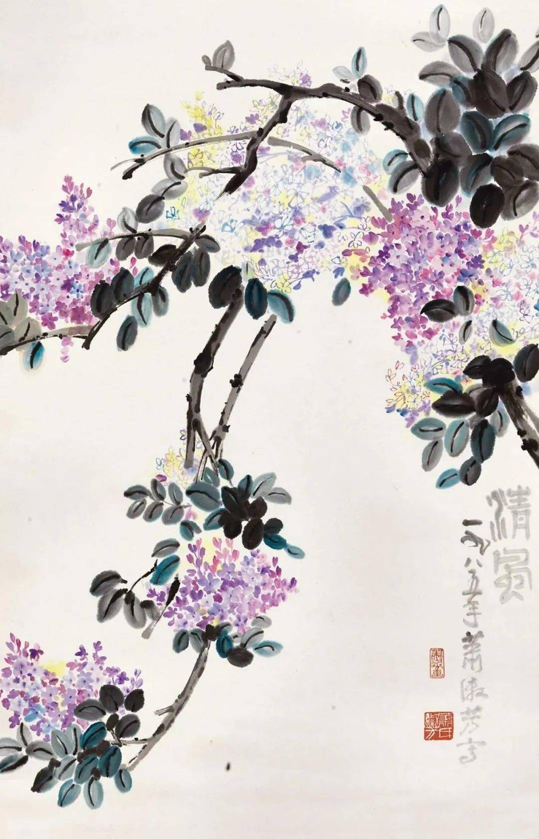 她的画,齐白石指点,高迈行云,渐至化境_淑芳_花卉_绘画