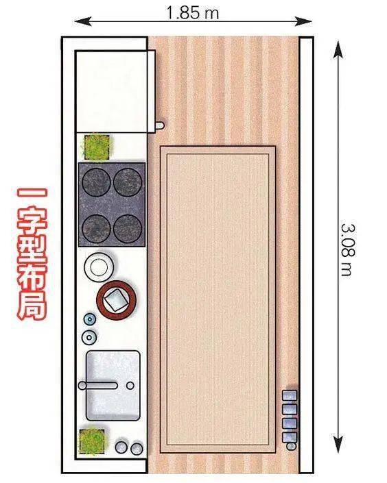 靠布局就能扩厨房面积我偏不砸墙装l型橱柜做转角处理合适