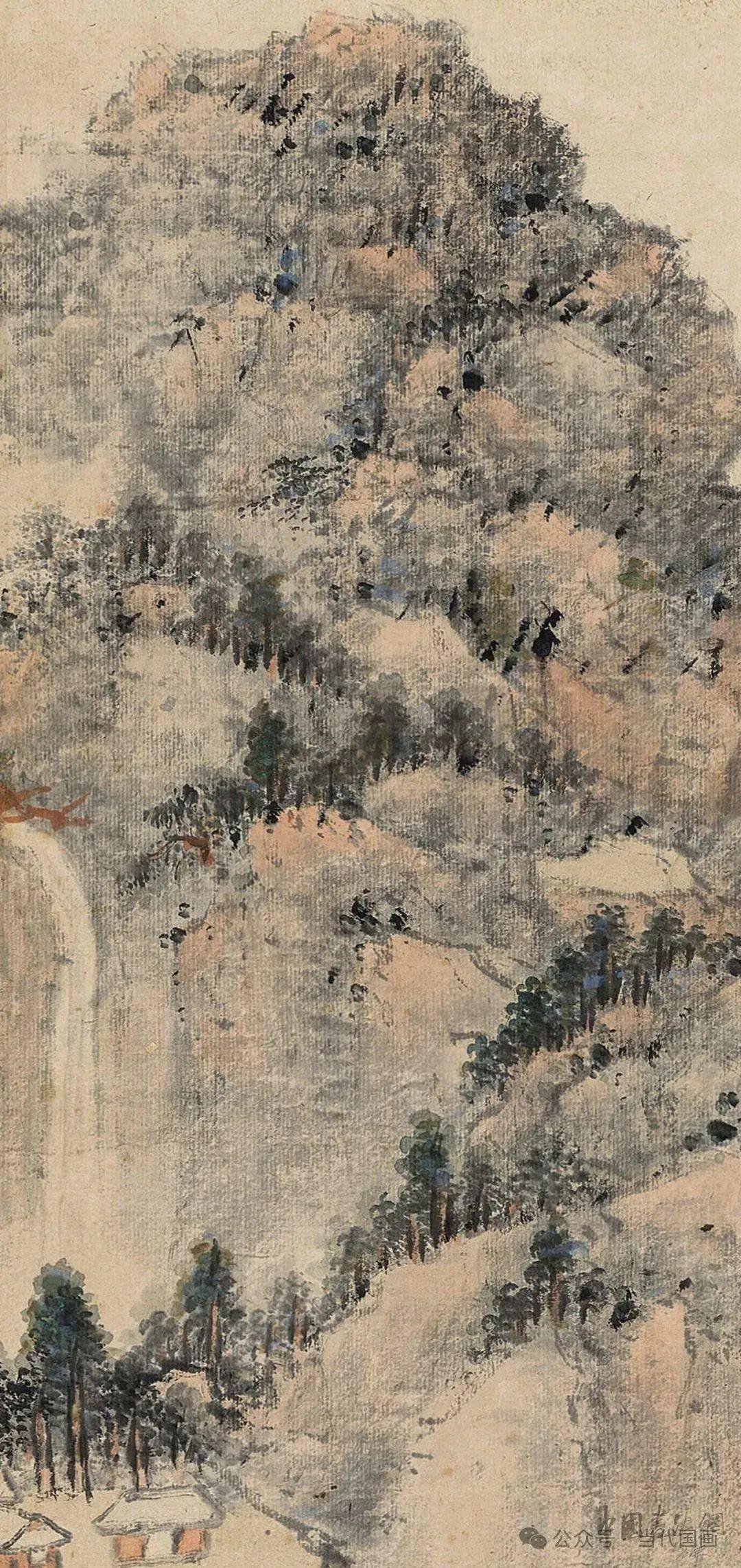 萧俊贤《松柏长春图》_作品_国画_创作