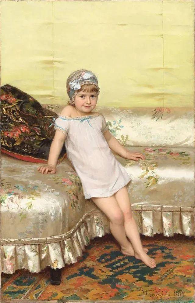 此后十多年里,女性的表情不再多以甜美示人,克里姆特的蓝色瞳孔少女从