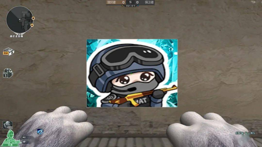 小队夜玫瑰喷涂:采用火线小队系列特色的"卡通大头形象"作为喷涂主题